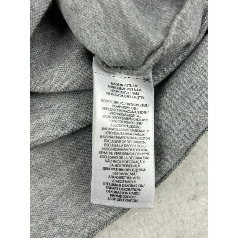 Polo Ralph Lauren Custom Slim‎ Fit Men L Gray Embordered Big Pony Red White Blue - Picture 7 of 9